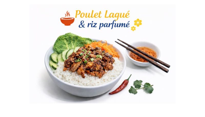 Cơm Gà Nướng (Poulet Grillé & riz parfumé)